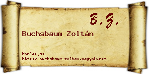 Buchsbaum Zoltán névjegykártya